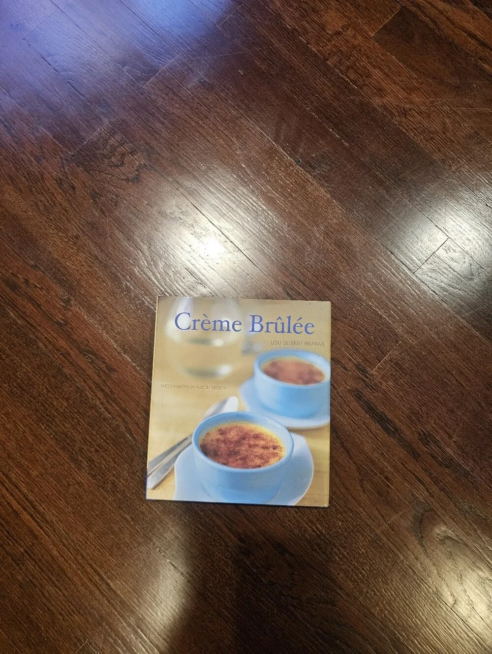 Crème Brûlée Cookbook with Blue Dish Cover - Home Kitchen